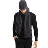 Hat Men's and Women's Wool Knitted Hat Thickened Chenier Hat Scarf Gloves Three-piece Set