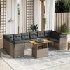 VidaXL Garden Lounge Set with Cushions 11 Pcs, Patio Sofas, Patio Furniture Set, Outdoor Furniture, Grey 3271025