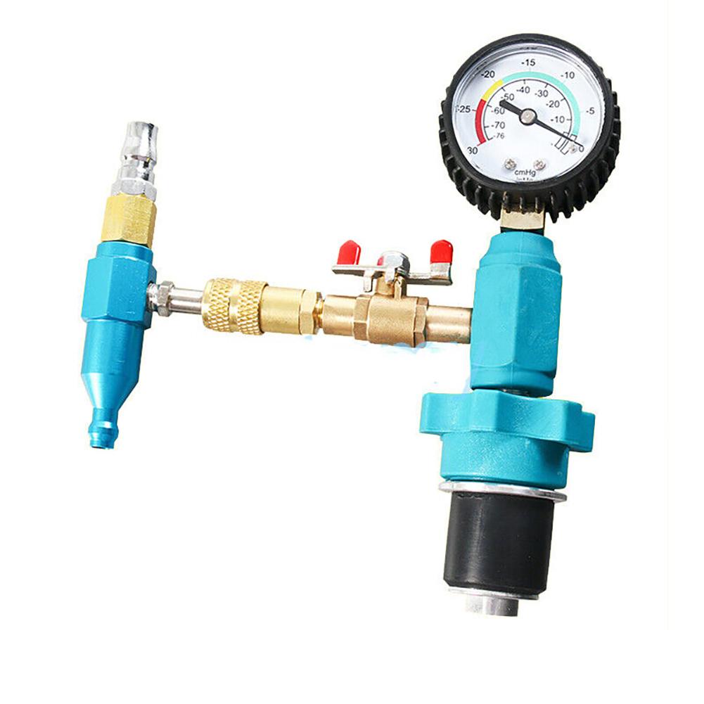 Универсальный автомобильный инструмент для замены антифриза, наполнитель с вакуумным манометром, водяной бак, радиатор, инструмент для заправки охлаждающей жидкости с адаптером, шланги