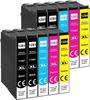 Совместимый картридж - 1001 PILES BATTERIES - Epson T1285 - Разноцветный - 500 страниц - Упаковка из 8 штук