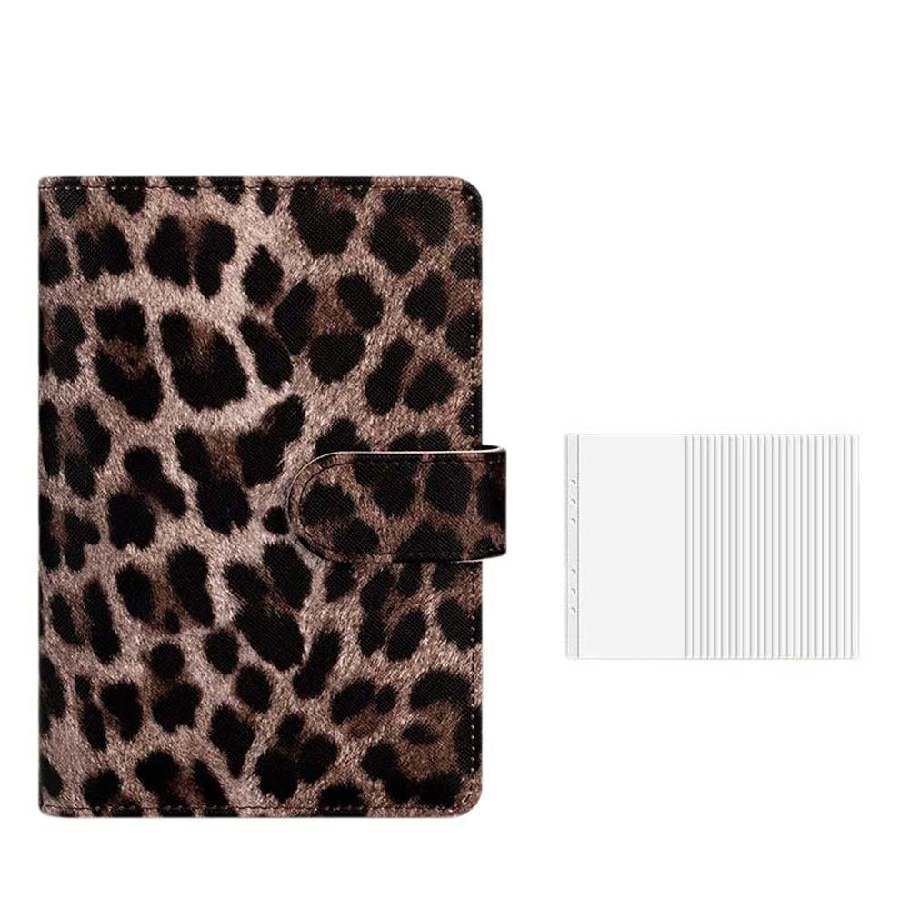 Faux Leather Savings Challenges Book Marbling/Leopard Print Mini Budget Binder Save Money