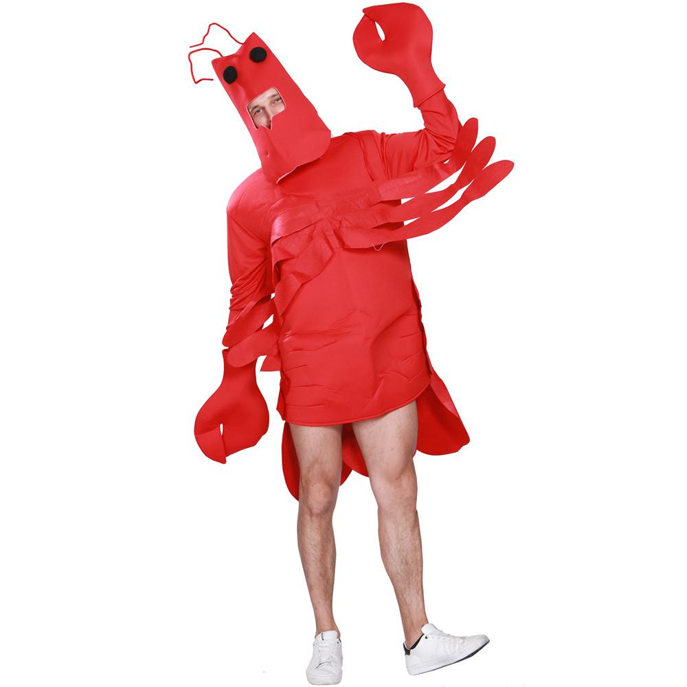 Костюм лобстера унисекс для взрослых, мужчин и женщин, нарядное платье, забавный наряд на Хэллоуин