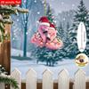 1pc Cute Pink Acrylic Snowman, Bear, Flamingo, Alpaca Christmas Tree Ornaments Hanging Decorations Christmas Gifts Home Decor