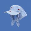 New Style, Cherry Embroidery, Checkered Duck Tongue Headscarf Hat, for Girls, Curved Eaves, Sun Shading and Sun Protection, Hooded Hat