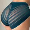 Women's High Waist Hollow Control Underwear Ice Silk Seamless Mesh Panties Large Size Women's Underwear