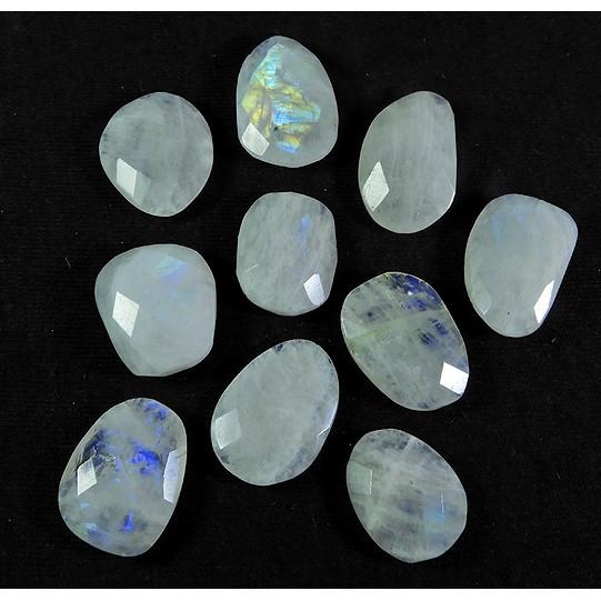 146Cts. Natural Rainbow Moonstone Briolette Cut Fancy Gemstone 10Pcs Lot RML-616