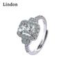 Lindon Classic Copper Zircon Ring Ladies Jewelry Wedding Promise Party Gift