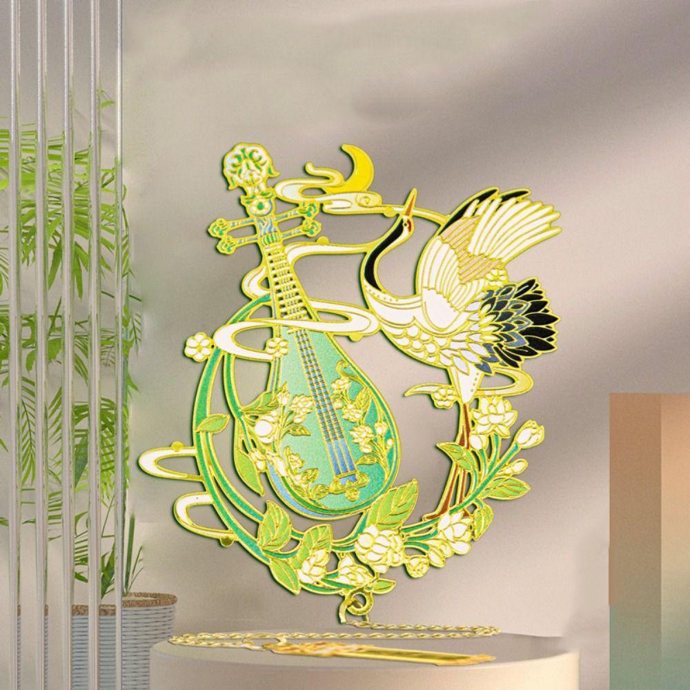 Кисточка-подвеска Закладка с китайскими зверями Креативная металлическая закладка Аксессуары для книг