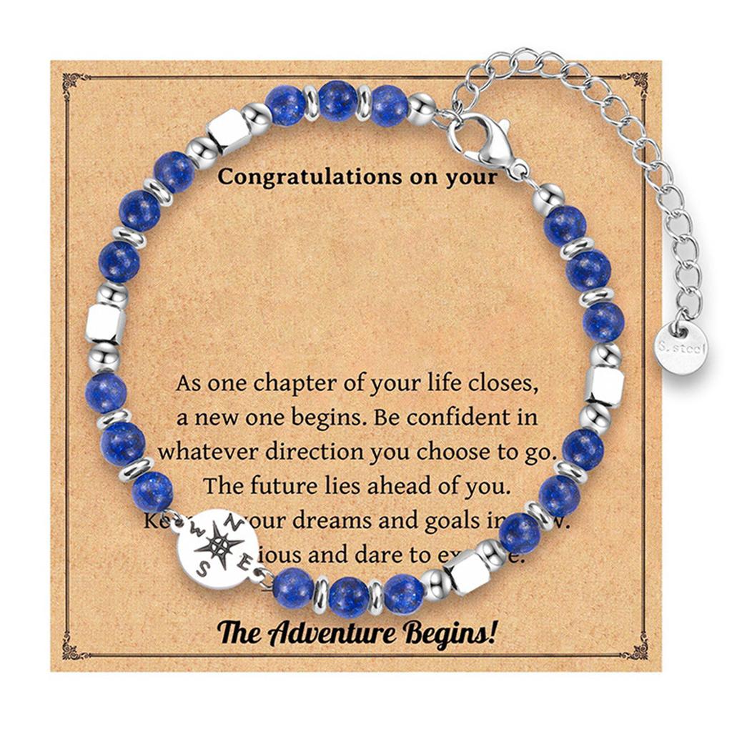 Stainless Steel Beaded Bracelet for Graduation Season Stylish and Practical Wristband Perfect Gift for Any Occasion