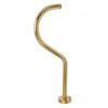 NPT Shower Head Extension Arm Brushed Gold S Shaped Gooseneck Stainless Steel Shower Head Pipe for Bathroom