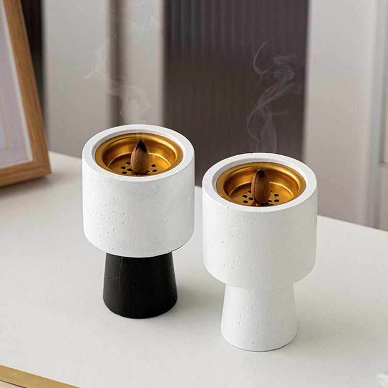 1шт цемент уникальный однотонный настольный стол ручное украшение цветной блок атмосфера ароматерапия печь декоративные товары для дома