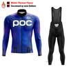 RCC POC Team Winter Cycling Jersey Set Bicycle Sportwear Suit MTB Uniform Ciclismo Road Bike Clothing Bicicleta