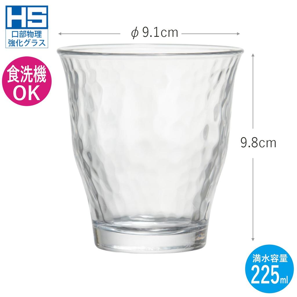 Стакан Toyo Sasaki Glass, цветная жизнь, 8 стаканов, 220 мл, набор из 60 шт. Сделано в Японии, можно мыть в посудомоечной машине, небьющийся стеклянный стакан, стеклянная чашка для кофе