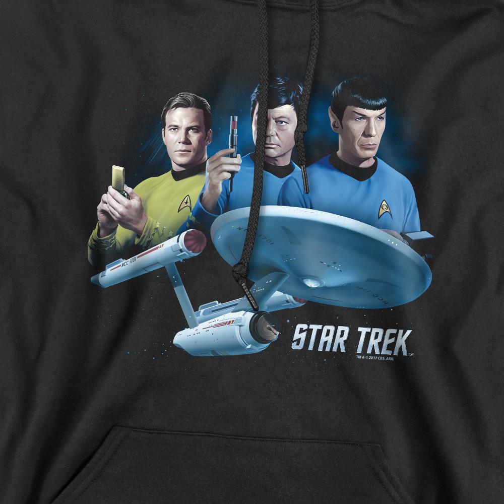 Star Trek Mens Main Three Hoodie