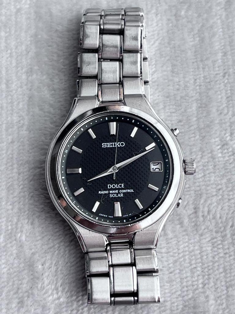[Б/У] Неисправные рабочие радио-солнечные часы Seiko Dolce 7B22-0AK0