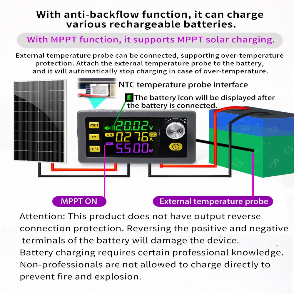 SK60 5A MPPT CC CV источник питания регулятор напряжения WiFi RS485 Modbus понижающий повышающий преобразователь солнечный зарядный модуль