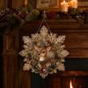 Decorative Pendants for Holiday Trees Christmas Acrylic Pendant with Metal Chain, Double-sided Printed 2D Snowflake Double Sided Decor Pendant,