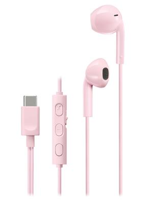 Наушники JVC Kenwood JVC HA-FR17UC-P проводные с микрофоном Type C открытого типа USB Type-C 1,2 м розовые HA-FR17UC