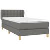 3127078 vidaXL Divan Bed with Mattress Dark Grey 80x200 Cm Fabric