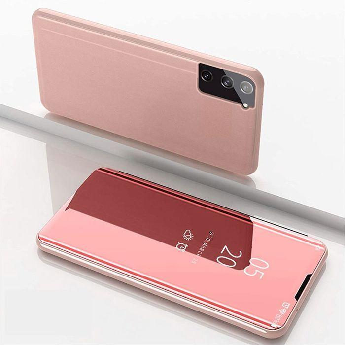 Protective Case - BOOLING - for Samsung Galaxy A26 5G - Mirror Effect - Translucent Pink - 2 Tempered Glasses
