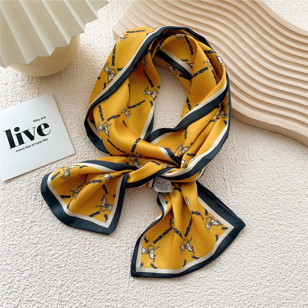 New Scarves Silk Scarves Women'S Spring And Autumn Season Long Decorative Professional Scarves Summer Thin Styles Paired With Shirts Stylish