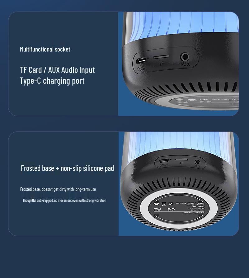 Портативная Bluetooth-колонка с цветной подсветкой и слотом для карты