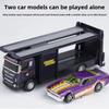 Movable Joint Rescue Engineering Vehicles Diecast Metal City Rescue Trailer Toy  Gifts for Kids