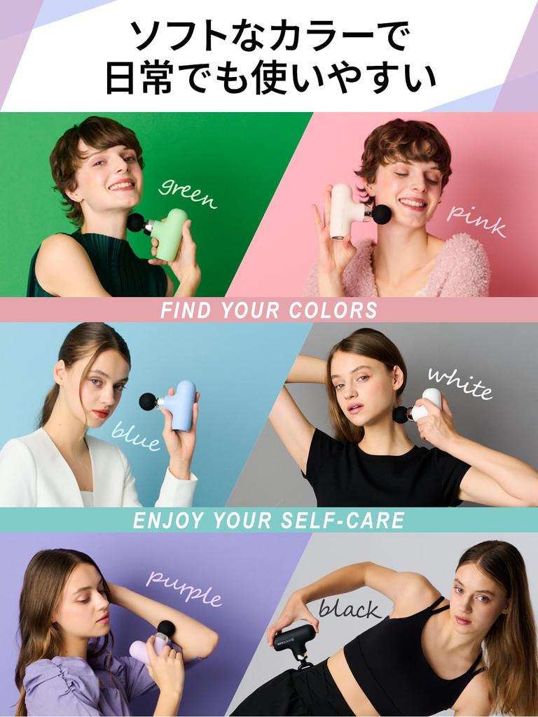 Официальный магазин Dr.Air ExaGunCare Фиолетовый Компактный массажный пистолет REG-09 PL Подарок на День матери, День отца, День рождения