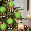 Grinch Green Fluffy Ball Ornaments: Christmas & New Year Tree Decorations, Festival Party Gifts