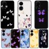 Beautiful Butterfly Pattern Phone Case For Huawei P50 P40 P30 P20 10 9 8 Lite E Pro Plus Black Etui Coque Painting Hoesjes Comic