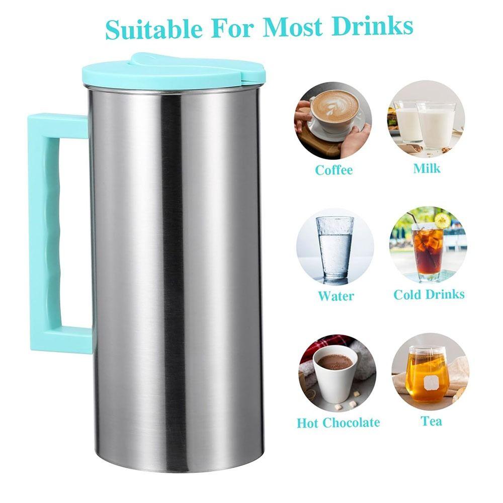 Бутылка для воды из нержавеющей стали с металлической ручкой, предотвращающей ожоги, для кофемашины Cold Brew для путешествий