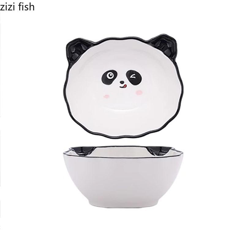Cartoon Animal Shaped Ceramic Bowl Cute Breakfast Bowl Oat Bowl Yogurt Bowls Rice Bowls Soup Bowls Household Creative Tableware