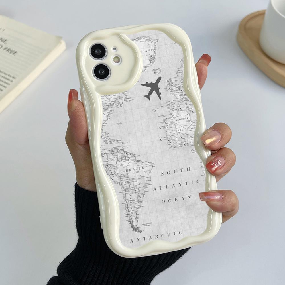 Ae89 Карта траектории полета самолета Защитные чехлы для телефонов Samsung S23 S24 Ultra A55 A14 A25 A13 Infinix Hot 40 Pro Tecno Spark 20C Wave TPU задняя крышка