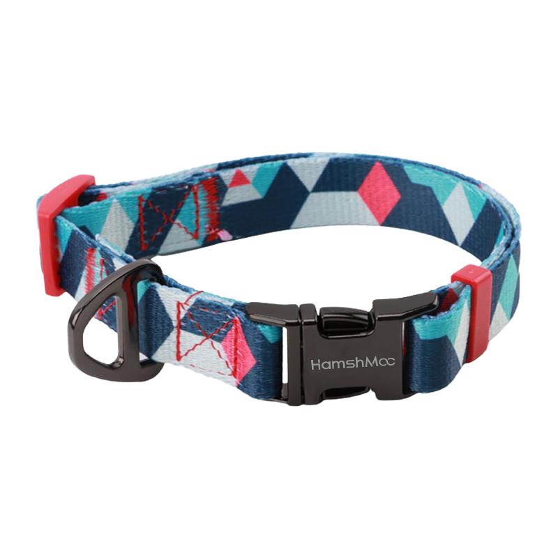 Ошейник для собак, регулируемый, мягкий, нейлоновый, прочный, с металлической пряжкой, для маленьких, средних, больших собак, гуляющих на открытом воздухе