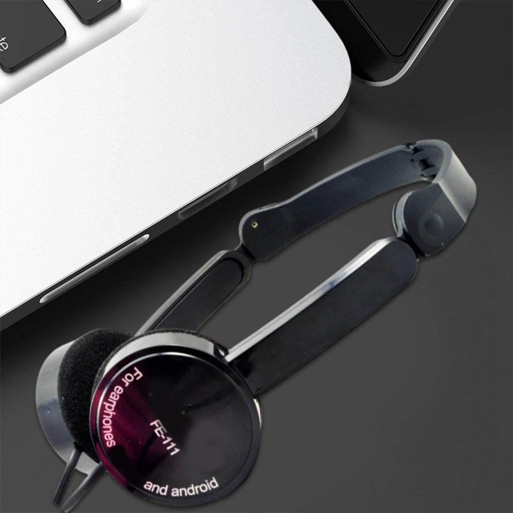 Foldable Over-Ear Headphone Corded Noise Isolating Corded Stereo Headsets with Microphone for Adults Teens 3.5mm