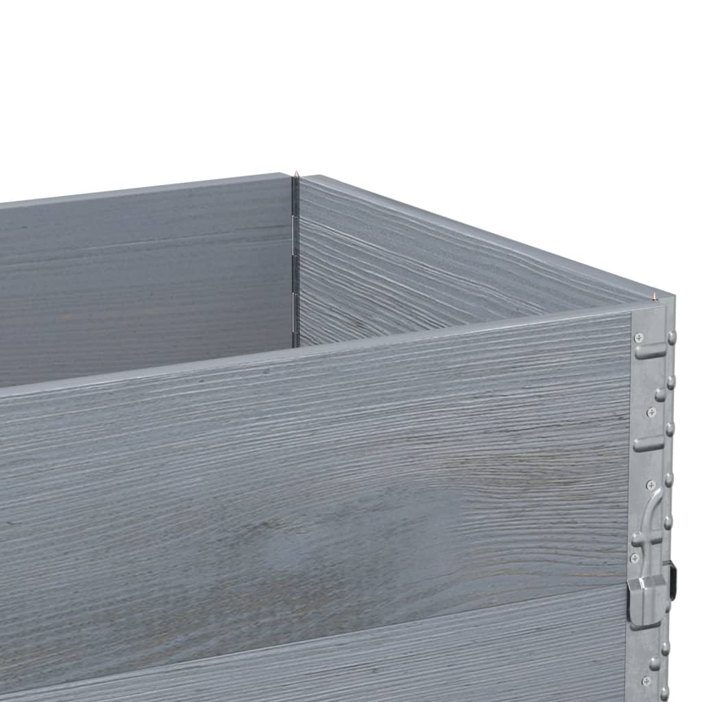 Vidaxl Nadstawki Paletowe, 2 Szt., Szare, 100X50 Cm, Drewno Sosnowe