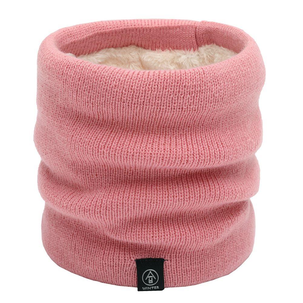 Thick Collar Scarf Fleece Lined Knitted Scarf Circle Loop Scarves Winter Neck Gaiter Neck Warmer