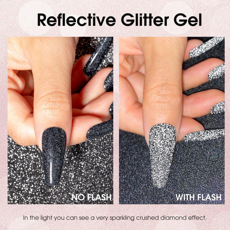 ROSALIND 48pcs Nail Gel Nail Polish Soak Off Hybrid UV/Led Lamp Glossy Multicolor Gel Semi Permanent Nail Art Design