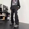 Мужские прямые джинсы Raw Edge High Street — модный летний дизайн в стиле американского хип-хопа