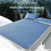 Summer Ice Silk Cool Mat Set: Soft Three-Piece Latex Mattress Cool Pad for Dorm Beds