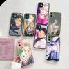 Подсветка bl Аниме Для iPhone 16 15 14 13 12 11 Pro Max X XS MAX Plus Полупрозрачная Черная Чехол для Телефона