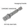 3Pcs/Set 1/4" 3/8" 1/2" Hex Shank Impact Drill Socket Adapter  Electric Tool Accessory