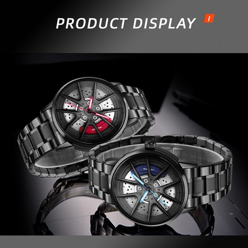 Повседневные мужские часы, деловые часы, контурные часы, спортивные часы, кварцевые часы, часы с полым механизмом, часы из нержавеющей стали