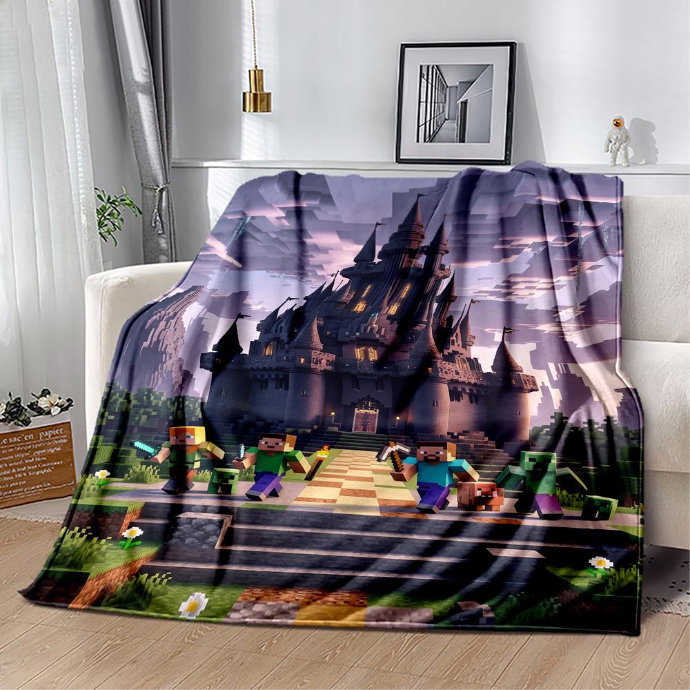 Minecraft 491 Blanket Soft Warm Cozy Perfect for Office Chair Couch Sofa All-Season Use Warmthful Decor Ideal Gift for Friends Family Couples Picnic
