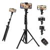 Штатив для мобильного телефона, складной, 1,6 м, с дистанционным управлением, поворотный кронштейн на 360 градусов, регулируемый угол съемки