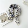 65 Fashion Style Cotton And Hemp Small Square Scarf For Women'S Professional Decoration Scarf Dual Use Shawl Outer Wear Spring And Autumn Scarf
