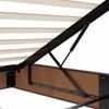 Enjoy a restful night s sleep with this ottoman bed with mattress and LED lighting in dark brown measuring 120 x 190 cm