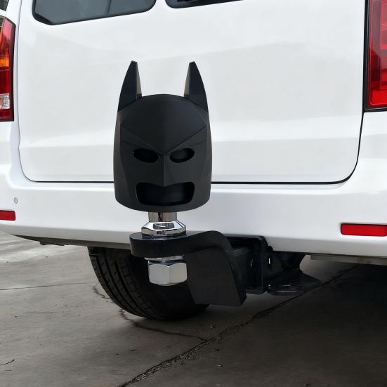 Trailer Hitch Cover Funny Bat Mask Design Trailer Ball Cover Decorative Trailer Couplings Cover Cap for Towing Trailer Truck RV Accessories