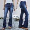 Women High Waist Jeans Long Pants Denim Bell Bottoms Slim Fit  Wide Leg Flared Jeans