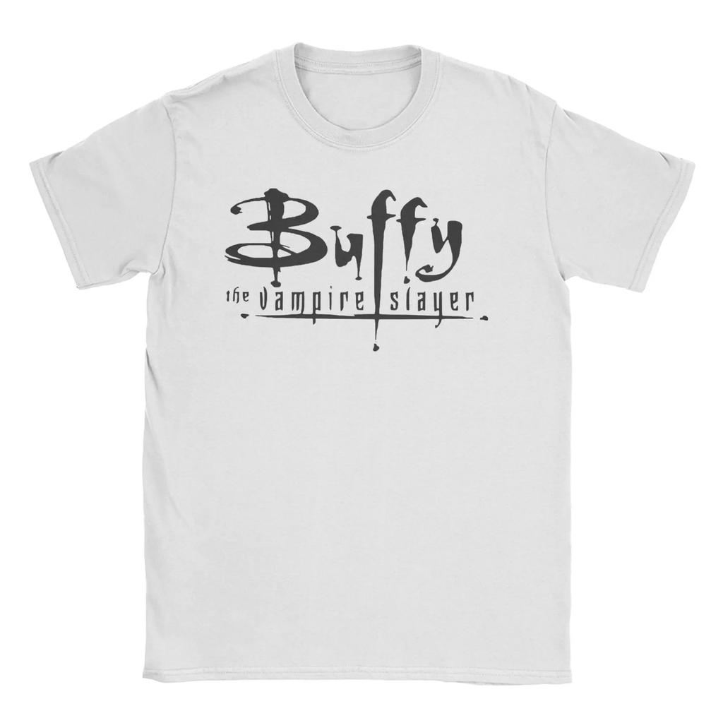 Unisex Womens TShirt Buffy Vampire Metal Mashup Slayer Band Pure Cotton Tee Shirt Short Sleeve T Shirts O Neck Clothes Plus Size